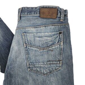 Calvin Klein Jeans Men's Size 34 Straight Fit Distressed Denim Blue